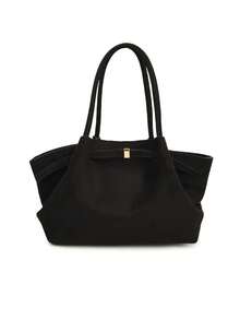 Nicekee Simple And High-End Shoulder Tote Bag With Exquisite Square Buckle Decoration, Suitable For Commuting To Work, Daily Shopping And Travel - Black - View 7