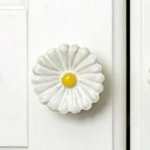 French Style Drawer Pulls With Enamel Floral Pattern, High-End Luxury Home Cabinet Alloy Door Handles - Flower Handle - View 14