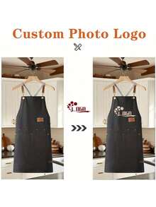 Customizable Chef Apron With Pockets And Adjustable Straps, Customizable Text, Logo, Name And Pattern, Cross Design, Suitable For Restaurants, Catering Services And Cafes - Multicolor - View 9