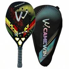 CAMEWIN 3K Full Carbon Fiber Beach Tennis Racket, Rough Surface Beach Paddle Racket For Adult Professional Training Competition, With Protective Carry Bag - Multicolor - View 3