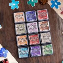 1 Set Mini Water-Based Ink Pad For Stamps, Scrapbooking, Journaling, Card Making, DIY Adult Craft Supplies - Multicolor - View 2