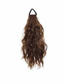 1pc Slouchy Big Wave Ponytail Hair Extension, Hair Tie Extension Piece, Natural Realistic Volume-Boosting Hair Accessory, This Ponytail Hair Extension Features A Natural Big Wave Curl Design, With Fluffy And Lively Hair Strands And Rich Texture Layers, Perfectly Recreating The Slouchy Atmosphere Of Original Curly Hair. The Drawstring Tie-On Wear Method Is Simple To Operate, Secure And Not Easily Detached, Quickly Adding Volume And Length To Short Or Fine Hair, Suitable For Commuting, Dating, Daily Outings And Other Scenarios, A Convenient Tool For Creating A Gentle And Elegant Look. - Multicolor - View 12