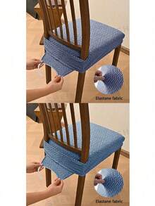 1pc Anti-Slip Elastic Dining Chair Cover, Soft Plaid Pattern Stretchable Chair Slipcover, High Elasticity Furniture Protector, Renew Old Chair Surface, Home Office Decor Seat Cover, Fashionable Home Decoration - Multicolor - View 7