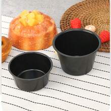 Nonstick Round Stainless Steel Pudding Cup Molds For Baking Cakes Muffins And Cheesecakes Easy Release Kitchen Bakeware - Black - View 9