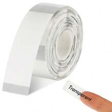 Labels D30 Label Tape, Black On Clear Print Master Labels Refill Name Label, Sticker Thermal Paper Self-Adhesive, 12 X 40 Mm (0.47 X 1.57 Inch) 160 Tapes/Roll - View 6