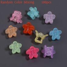 100 buah Jepit Rambut Plastik Mini, Berbagai Motif & Gaya, Warna Acak, Aksesori Rambut Buatan Tangan DIY, Aksesori Pakaian, Hiasan Gelang, Jepit Rambut Dekoratif Gantungan Kunci - jepit rambut - View 15
