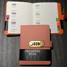Premium Locked Password Notebook With Alphabetical Index Tabs, Hardcover Secure Log Book, Personal Diary For Recording Website Usernames & Confidential Notes, 14.99cm*9.91cm Portable Password Storage Book - B6 - View 10