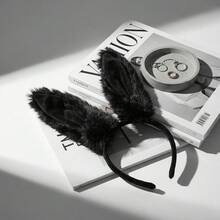 1pc Sexy Bunny Ears Headband, Suitable For Halloween, Easter Costume, Bar/Club Stage Performance Accessories - Black - View 10