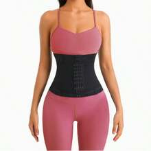 1pc Fitness Body Shaping Waist Belt - Black Sports Waist Belt, Breathable Mesh Material, Simple Design, Suitable For Yoga, Running And Daily Exercise, Ideal Gift For An Active Lifestyle - Belt - View 2