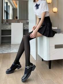 1/2/3 Pairs Women's Ultra-Thin Transparent Over-The-Knee Stockings, Disposable, Top Patchwork Design, Fashionable Women's Hosiery - Multicolor - View 2