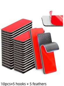 20/40pcs Heavy Duty Black Self-Adhesive Hook And Loop Fastener Tape, 1.2x3.2 Inches/3x8 Cm Industrial Strength Waterproof Heat-Resistant Reusable Adhesive Tape, No-Drill Peel And Stick Strong Fixing Pads, Suitable For RV, Home, Office, Indoor And Outdoor Use - Multiple Styles - View 14