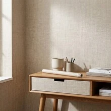 1 rulle självhäftande beige linnetexturerad tapet, avtagbar självhäftande väggdekor, krämig stil för möbelrenovering, lämplig för skrivbord, skåp och fondvägg, avtagbar design, lämplig för hyresgästers heminredning, väggdekoration och rumsdekoration - 1PC - Visa 9