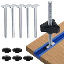 M8 Woodworking T-Shaped Bolt And Nut Set, Woodworking Fixture Screws, Through-Hole Nuts, Diagonal Rail Bolts, 19/30/45 Universal Groove Fasteners, Table Saw Accessories, M8 Woodworking DIY - M8 T Bolt and Nut - View 4
