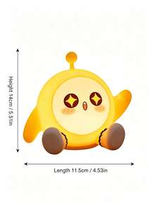 1PC Cute Cartoon Egg Baby Silicone Night Light, USB Rechargeable Tap Control LED Bedside Sleep Lamp, Warm Light Room Decor Birthday Gift - Egg Treasure - View 9