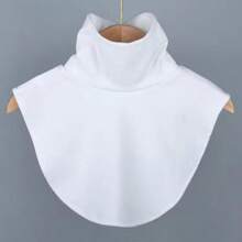 1pc Solid Color High Neck Detachable Fake Collar, Versatile Half-High Neck Mock Collar For Sweater And Coat Layering Warmth - Multicolor - View 2