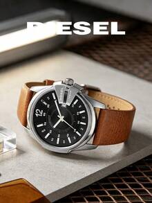 DIESEL DZ1617 Men Wristwatch, Black Dial Date Window 10BAR Water Resistant Business Casual Watch - Brown - View 2