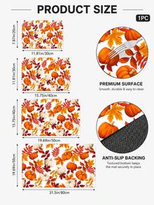1pc, Dog & Pumpkin Pattern Diatomaceous Earth Kitchen Drain Mat, Absorbent Dish Drying Mat, Coffee Machine Mat, Dishwashing Mat, Sink Mat, Kitchen Countertop Protector, Suitable For Cups, Plates, Tableware & Kitchen Decor - Multicolor - View 5