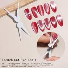 6 In 1 Bear Cat Eye Magnet Set, Double-Sided Multi Shape Nail Magnetic Wand, With Double-Headed French Magnet Tool Create Grid Line French Cat Eye Effect, Nail Art Magnetic Tool For Cat Eye Gel Polish Salon Home DIY Manicure Beginners - Multicolor - View 8