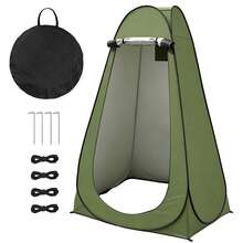 Privacy Tent With Foldable Bathroom, Shower, And Changing Room - Green - View 2