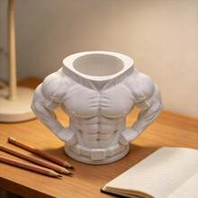 Funny Muscle Man Shaped Pen Holder, Creative Desktop Storage Bucket, Student Gift, Makeup Brush Organizer - Multicolor - View 9