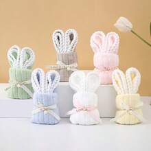 10pcs/6pcs/2pcs/1pc, Cute Rabbit Towel Shaped Souvenir, Birthday Gift, Wedding Return Gift, Kindergarten Opening Creative Small Gift, Also Suitable For Daily Home Use. (Note: The 6pcs Is A Welfare Style, The Specification Is Random Color, The Shipment May Be Any Color. If You Have Color Requirements, You Can Choose Other Colors) - Multicolor - View 10