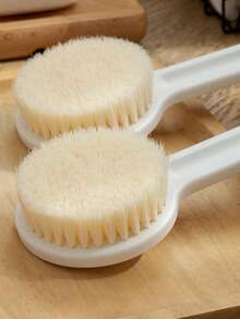 Long Handle Soft Bristle Bath Brush, Exfoliating Massage Brush, Unisex Body Cleaning Brush, Ergonomic Extended Handle, Suitable For Cleaning Back And Arms, Designed For People Who Care About Skin Cleansing, Bath Accessory, Christmas Gift - Multicolor - View 4