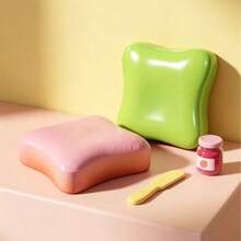 Mainan Remas Squishy Roti Panggang Mentega Super Lembut, Bola Stres Slow Rise, Mainan Dekompresi Lucu Murah, Tersedia Warna Pink & Hijau, Dekorasi Kreatif Meja, Hadiah Kejutan Fidget untuk Ulang Tahun, Hari Libur & Pesta - MultiWarna - View 3