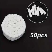 50pcs Disposable Cotton Swabs, High Absorbency Cotton Material, Gentle Cleaning And Absorbent Care, Suitable For Daily Care, Makeup Removal, Cleaning, Home Personal Care Essential, Disposable Cotton Swabs - Multicolor - View 9