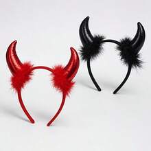 2pcs Halloween Horn Headband Women Costume Headwear - Multicolor - View 8