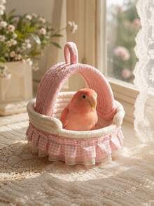 1pc Handmade Woven Hamster Nest, Parrot Nest, Rabbit Hideout, Suitable For Hamster/Parrot/Guinea Pig/Rabbit, All-Season Pet Nest (Hook Color Randomly Shipped) - View 6