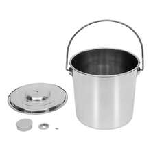 Virellio 12 Liters Stainless Steel Bucket With Lid Anti-Slip Grooves Even Base For Kitchen, Industry, Catering, Home Use - View 5