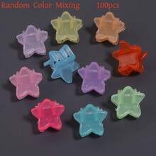 100 buah Jepit Rambut Plastik Mini, Berbagai Motif & Gaya, Warna Acak, Aksesori Rambut Buatan Tangan DIY, Aksesori Pakaian, Hiasan Gelang, Jepit Rambut Dekoratif Gantungan Kunci - jepit rambut - View 12