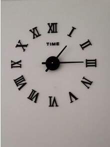 Acrylic Wall Clock, Vintage Roman Numeral & Pointer Design, Asymmetrical Shaped Panel, DIY Decoration Easy Installation (No Tools Required), Suitable For Office And Other Locations - 1PC - View 15