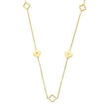 TONSI 1 Pc Japan And South Korea Style Simple Stainless Steel Four-Leaf Clover Plum Blossom Interlocking Pendant Bracelet Suitable For Daily Wear Female - Gold - View 8