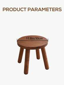 1pc Modern Solid Wood Round Stool, Indoor Plant Stand, Garden Bench, Mid-Century Style Plant Stool, Detachable Wooden Legs, Suitable For Plant Stand, Kitchen, Bathroom, Bedroom, Living Room - Multicolor - View 10