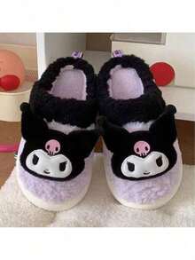 Sanrio Slippers, Cartoon Plush Pattern, Cute Hello Kitty Indoor Slippers, Autumn/Winter Warm Slippers - Multi-color - View 9