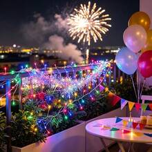 USB Powered Multi-Color Firecracker LED String Lights, Full Cluster Design With Bright LED Beads, 8 Adjustable Lighting Modes, Suitable For Windows, Bedrooms, Wedding Backgrounds, Parties And Holiday Home Decor, Creating A Dynamic Festive Atmosphere - USB Firecracker Light - View 11
