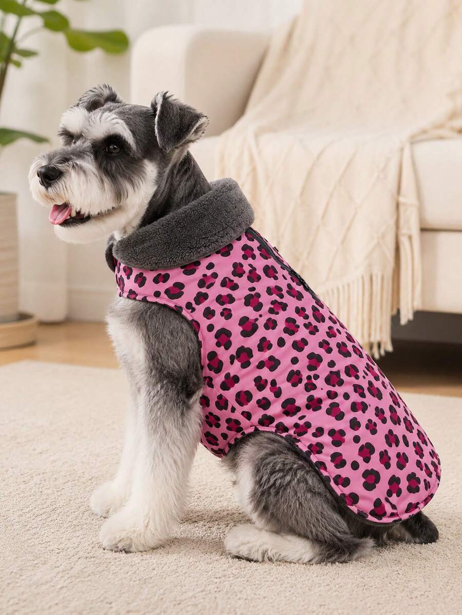 Dog Winter Coat, Warm Fleece Vest With Built-In Drawstring Holes And Reflective Strips, Suitable For Small And Medium Dogs To Wear In Cold Weather Snow Clothing
