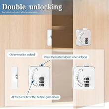 1PC Easy Install Self-Adhesive Fridge/Oven/Cabinet Safety Lock - No Drilling Required, Child Safety Design, Comes With Strong Residue-Free Sticker - White - View 3