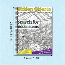 Adult Hidden Object Search Book, Suitable For Adult Puzzle Leisure Activity, 400+ Items To Find, Multiple Styles Available (Pen Not Included) - Single Piece - View 6