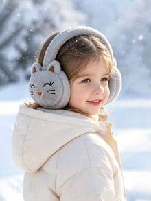 Soft Plush Earphone Cover, Cute Cartoon Cat Ear Design, Suitable For Headphones, Ear Protection - Multicolor - View 7