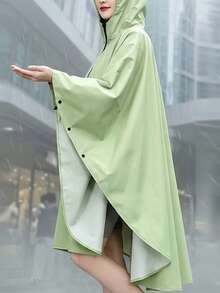 1pc Unisex Hooded Rain Poncho, Waterproof Cape-Style Raincoat, Lightweight Packable Rainwear For Outdoor Cycling Hiking Travel - Stylish Heavy-duty Raincoat - View 11