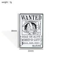 One Piece Q版動漫角色琺瑯領針路飛 索隆 山治 喬巴 羅賓 布魯克 胸章 徽章 背包裝飾 粉絲禮物 - 彩色 - 查看 24