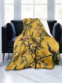 1pc 2D Ditsy Floral Pattern Soft & Comfortable Blanket, Outdoor Camping Leisure Blanket, Multi-Purpose Throw Blanket For Sofa, Bed And More, Suitable For Home, Picnic, Travel, All Seasons Comfort, Gift Blanket For Family And Friends - Multicolor - View 4