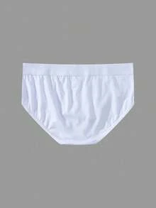 Norcotton Men's Pure Cotton Briefs 5pcs/Pack Pure White Plus Size Loose Fit Underwear - White - View 2
