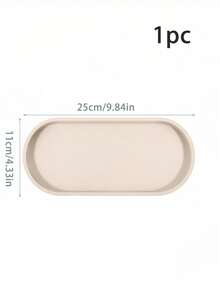 1 Pack / 2 Packs Silicone Vanity Tray, Oval Bathroom Counter Organizer Tray, Waterproof Decorative Storage Tray For Perfume, Skincare, Jewelry And Toiletries - Multicolor - View 20