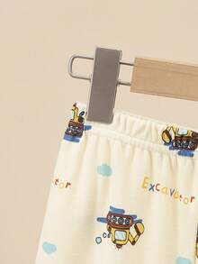 5 Sets Send 1 Set Random Boys Cartoon Pure Cotton Underwear Set Cute Print Medium Thick Long Sleeve Long Pants Loungewear Set Print Autumn Top And Bottom - Multicolor - View 9