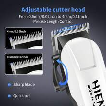 HIENA Professional Electric Hair Clipper Digital Display Cordless Hair Trimmer USB Type-C Charging Hair Clipper With Limit Combs Home Haircutting Tool Men's Gift - View 5