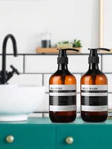 6 PCS Bathroom Labels For Soap Dispenser, Removable Bathroom Organization Labels, Waterproof Bottle Labels For Shampoo Conditioner Body Wash - Multicolor - View 8