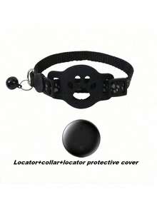 Pet Cat Collar Set, Includes Collar, Locator And Silicone Protective Case, GPS Smart Anti-Lost Locator - Real-Time Tracking, No Installation Required, Compatible With IOS Devices Only - Black - View 14
